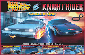 Scalextric Track Sets: Scalextric 1980s TV - Back to the Future vs Knight Rider Race Set (C1431M)