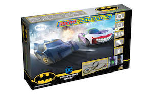 Micro Scalextric Batman vs Joker Set Battery Powered Race Set (1/64) (g1155sf)