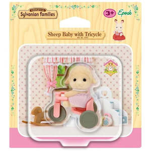 Sylvanian Families: Sylvanian Sheep Baby with Tricycle (4561)