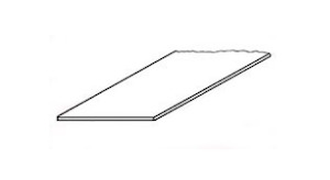 Modelling Tools: Plastruct Polystyrene Plain White Sheet .100" x 7" x 12" (2pcs) (PLA 91107)