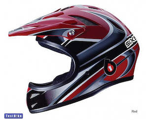 Cycle Helmets: 661 Full comp Full face helmet (black/red)