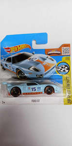 Toys: 2015 Hot Wheels - HW Speed Graphics 7/10- Ford GT- SHORT CARD- (DHR78-SHORT)