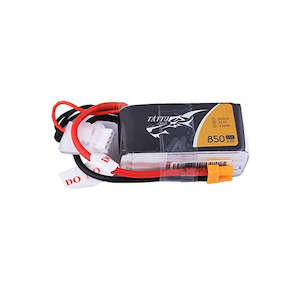 Tattu 850mAh 3S 11.1v 45C Lipo Battery 76g 60x30x22mm with XT30 and XH Balance (…