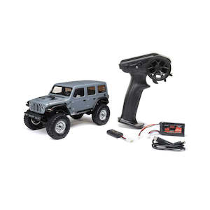 Radio Controlled Cars: Axial 1/24 SCX24 Jeep Wrangler JLU 4X4 Rock Crawler Brushed RTR, Gray (AXI00002V3T3)