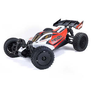 Radio Controlled Cars: Arrma TYPHON GROM MEGA 380 Brushed 4X4 Small Scale Buggy RTR with Battery & Charger, Red/White (ARA2106T2)