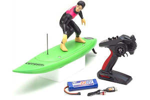 Radio Controlled Boats: Kyosho 1/5 RC SURFER4 Green (Catch Surf) readyset (40110T3)