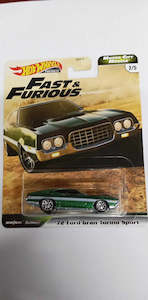 Hot Wheels Premium Fast & Furious Motor City Muscle- '72 Gran Torino Sport- (GJR70)