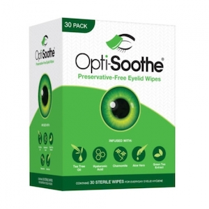 Opti-Soothe Preservative-Free Eyelid Wipes – 30-pack