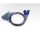 ATEN CS62S Petite 2 Port PS2 KVM Switch 3 Feet Cables Built In Non-powered