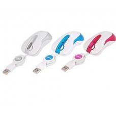 A4 Tech X6-60MD-6 Glaser Retractable USB Mini Mouse (Pink)