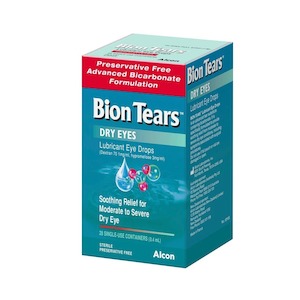 Bion Tears Lubricant Eye Drops for Dry Eyes 28 x 0.4mL Single Use