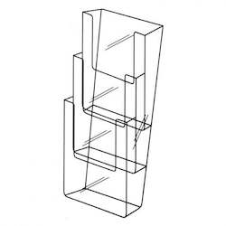 Wall Mountable A4 3 Tier Portrait Brochure Holder