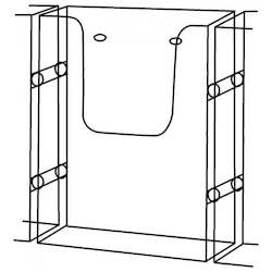 Wall Mountable Single A4 Portrait Brochure Holder With Link