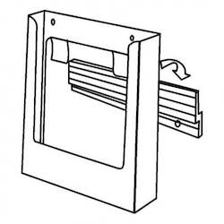 Wall mountable Expandable A5 Portrait Brochure Holder (with clip)