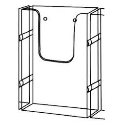 Wall mountable Single A5 Portrait Brochure Holder With Link