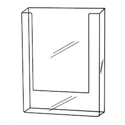 Wall mountable Single A5 Portrait Brochure Holder