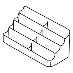 Business Card Display Solutions: Side by Side 4 Tier Landscape Business Card Holder