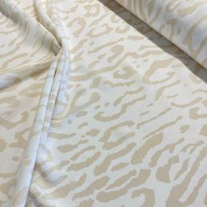 Lambina Printed Crepe - Ivory & Sand