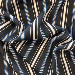 Striped Challis Print - Black + White