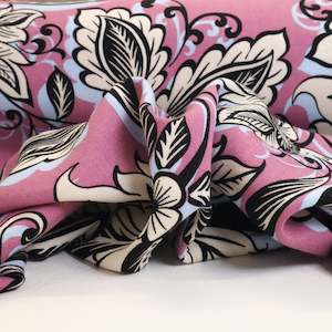 Fabrics textile: Printed Rayon Roscoe - Pink/Purple