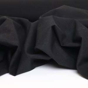 Stretch Cotton Poplin - Black