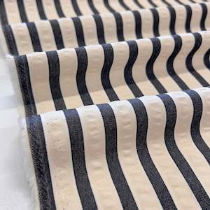 Fabrics textile: Seersucker Stripe - Black