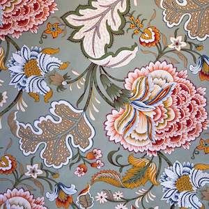 Fabrics textile: Printed Canvas - Mint Floral