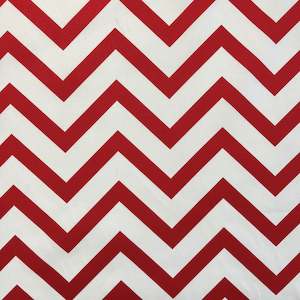 Printed Canvas - Red Chevron