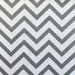 Printed Canvas - Silver Chevron