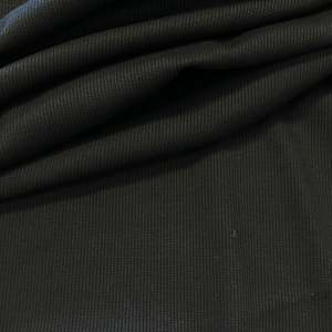 Cotton Elastane 2x2 Ribbing - Black