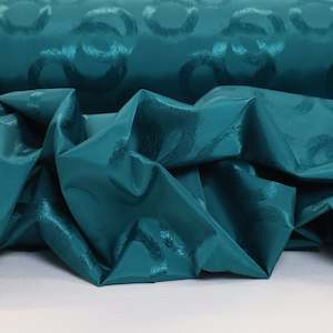 Showerproof Nylon Jacquard Spot - Teal