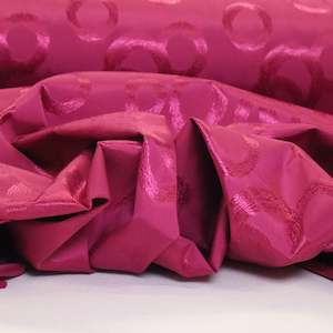 Showerproof Nylon Jacquard Spot - Hot Pink