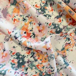 Radiance Printed Crepe - Orange