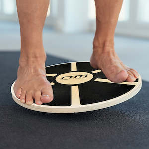 Colour_Other: Heavy Duty 15.5" Wooden Balance Board with Non-Slip Pad Fitness