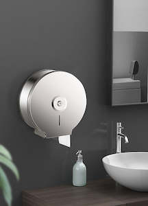 Bathroom Accessories: Toilet Paper Towel Dispenser Brushed Stainless Steel Wall-Mounted Bathroom Tissue