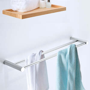 Bathroom Accessories: Double Towel Rail Grade 304 Stainless Steel 620mm