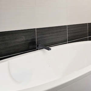 Bath In Wall Swivel Spout in Black Finish