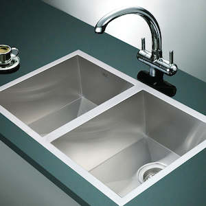 1.2mm Handmade Double Stainless Steel Sink with Waste - 770x450mm