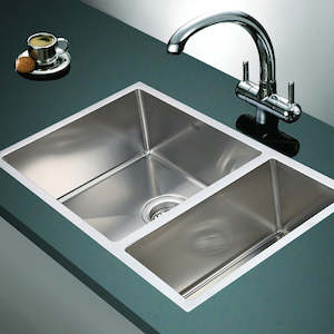 1.2mm Handmade Double Stainless Steel Sink with Waste - 715x440mm