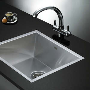 440x440mm Stainless Steel Handmade 1.0mm Sink with Waste in Stainless Steel Finish