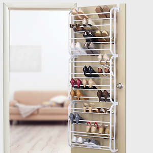 Home Furniture: 36 Pair Shoe Holder Organiser Over The Door Hanging Rack