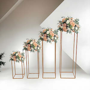 Rose Gold Metal Flower Stand