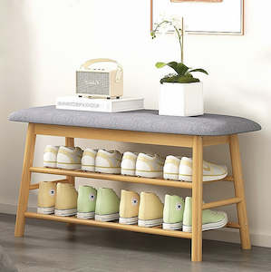 Home Furniture: Shoe Stool Storage Rack Cabinet Multifunctional Space Saving