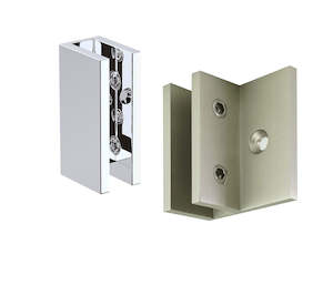 Glass-to-wall/floor Shower Screen F-bracket in Nickel