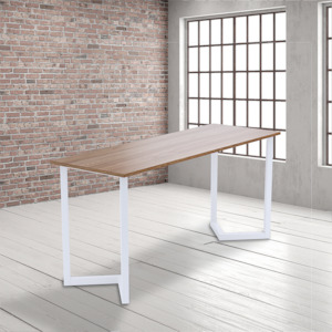 V Shaped Table Bench Desk Legs Retro Industrial Design Fully Welded - White