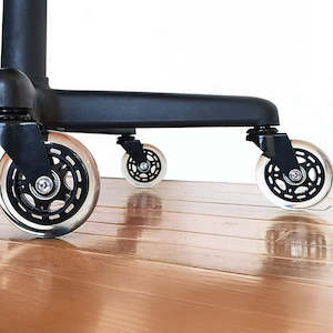 Office Furniture: 5x Office Chair Rollerblade Caster Wheels Safe for All Floors - Universal Fit