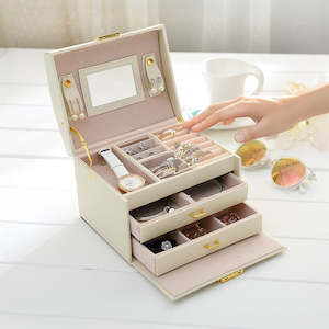 Health And Beauty: Jewellery Storage Box Girls Rings Necklaces Display Organiser Storage Case