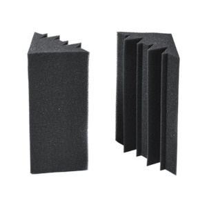 2x Studio Acoustic Foam Corner Bass Trap Sound Absorption Treatment Proofing