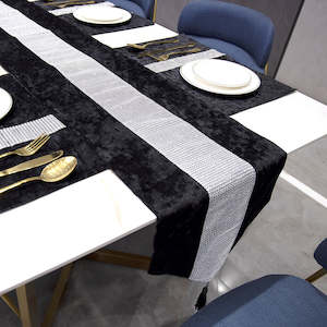 Kitchenware: 72" Velvet Table Runner + Dining Placemats Table Place Mats Decor