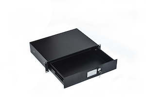 19" Rack Mount 2U Locking Drawer Pro Audio DJ Server Rack Lock Storage Cabinet